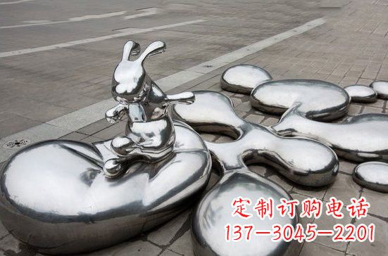 郴州不锈钢兔子雕塑