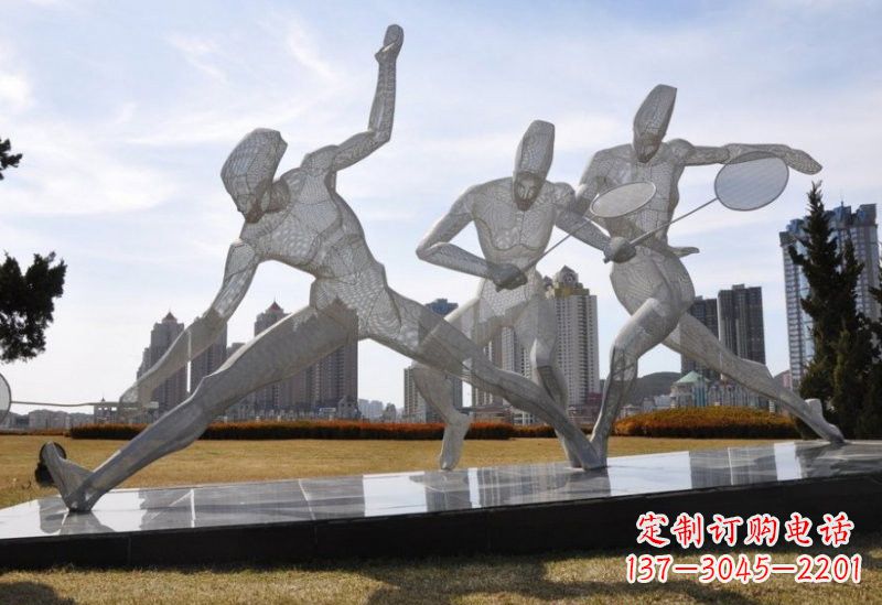 郴州精致的不锈钢羽毛球雕塑