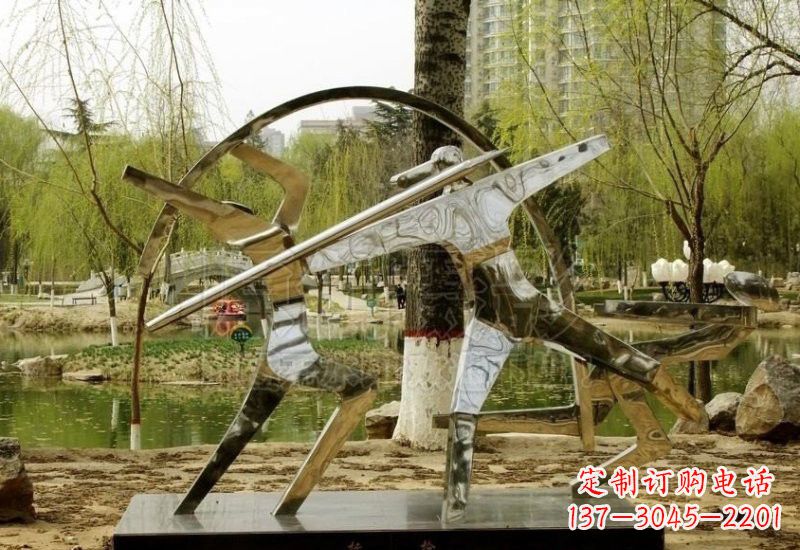 郴州不锈钢运动员雕塑