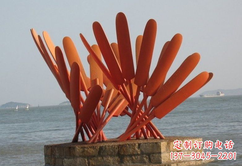 郴州不锈钢船桨雕塑经典的海洋景观