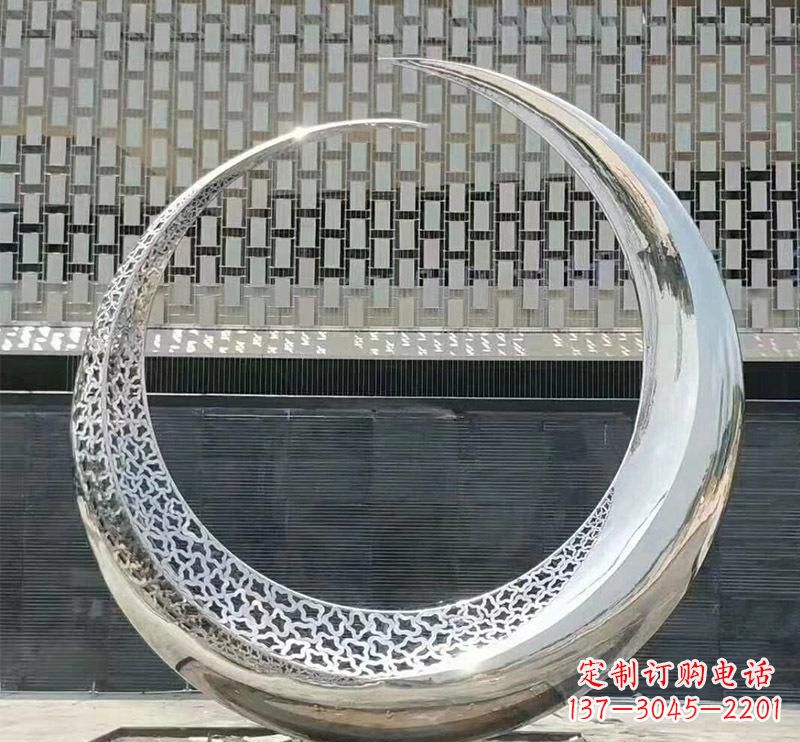 郴州精美不锈钢圆环雕塑
