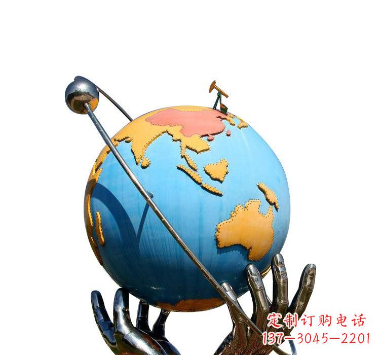 郴州不锈钢地球雕塑象征着世界和平