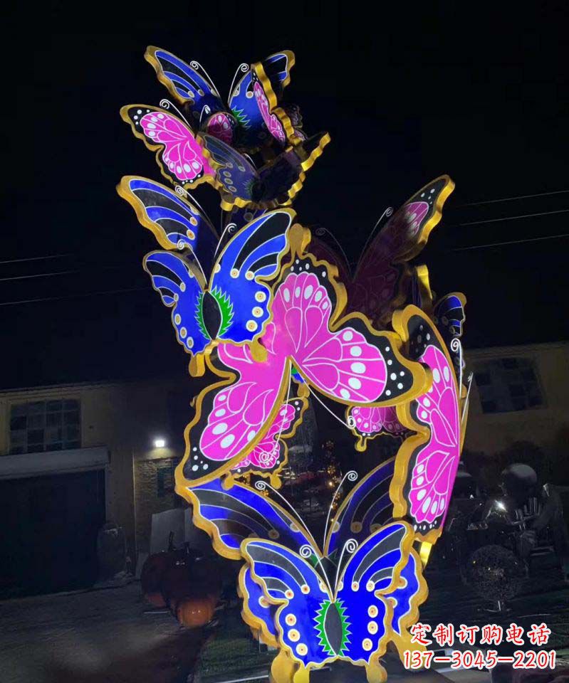 郴州不锈钢蝴蝶雕塑彩绘魅力无限