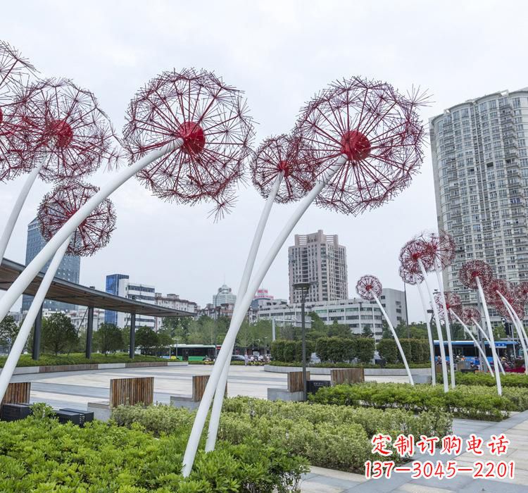 郴州不锈钢蒲公英雕塑色彩缤纷的自然之美