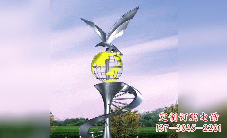 郴州雄鹰展翅,不锈钢雕塑飞翔
