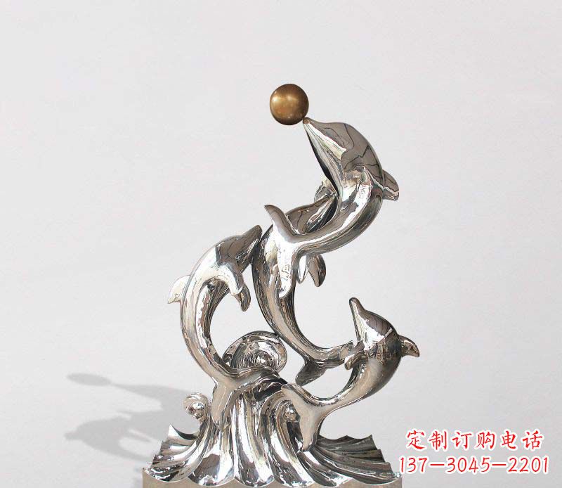 郴州不锈钢海豚雕塑精美的艺术杰作