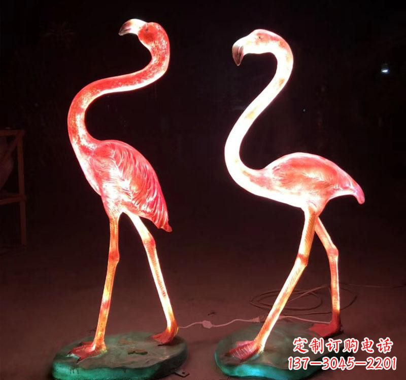 郴州不锈钢火烈鸟绚丽多彩的艺术品