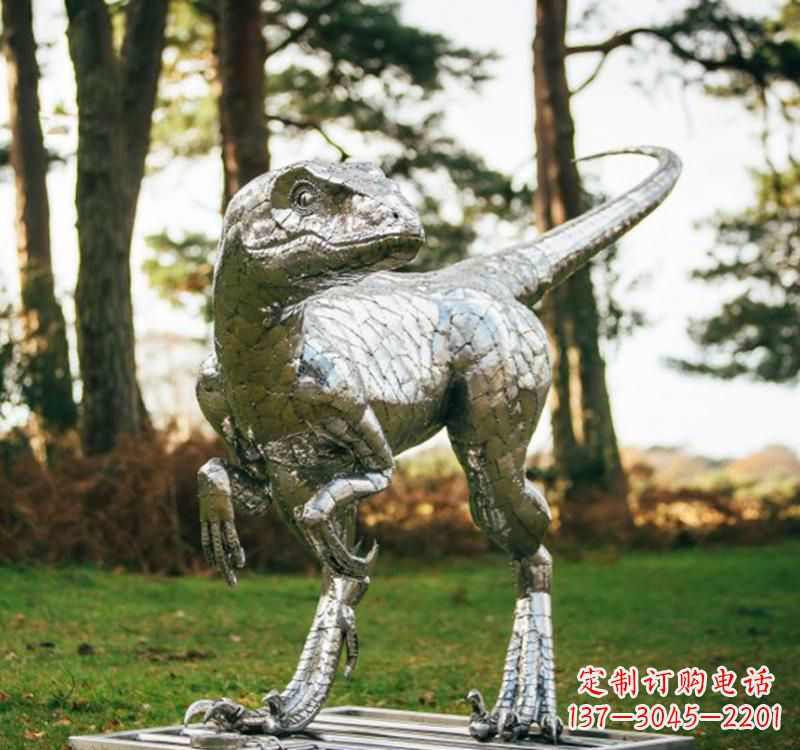 郴州不锈钢恐龙雕塑一种古老灵动的艺术