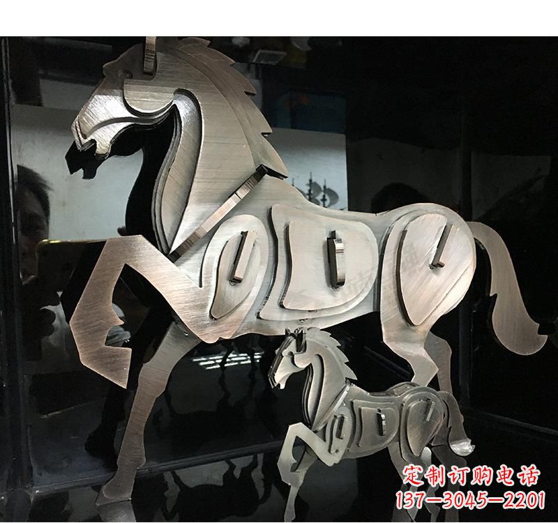 郴州不锈钢动物马雕塑艺术精美动人