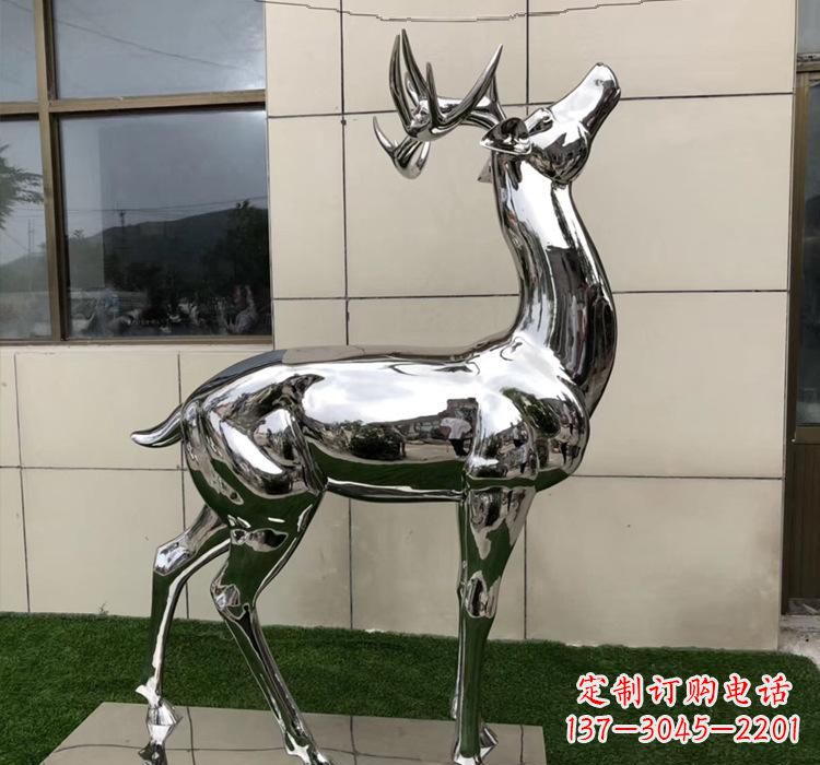郴州不锈钢动物梅花鹿雕塑美观耐用