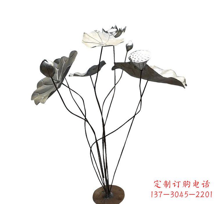 郴州不锈钢锻造莲花雕塑精美外形,长久耐用