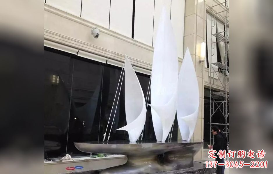 郴州不锈钢帆船海洋迷人的雕塑