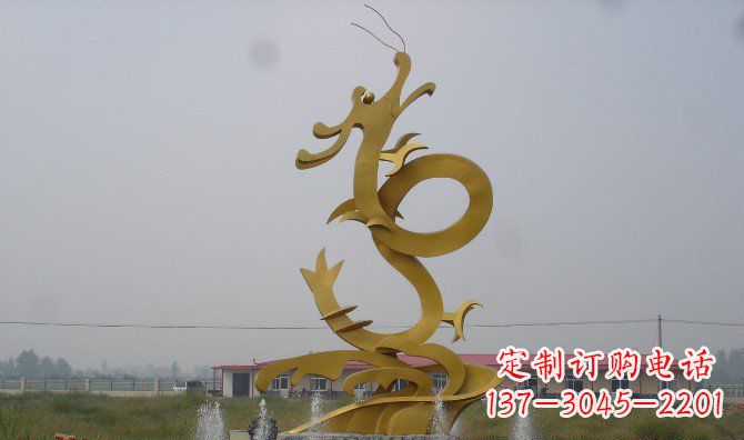 郴州不锈钢飞龙雕塑精美传承中华文化