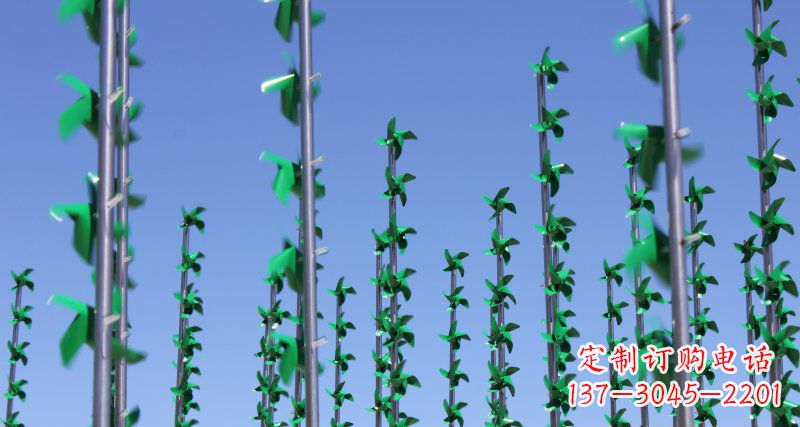 郴州螺旋风车给广场景观带来的旋转欢乐