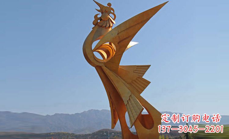 郴州不锈钢凤凰雕塑,给环境增添灵动之美