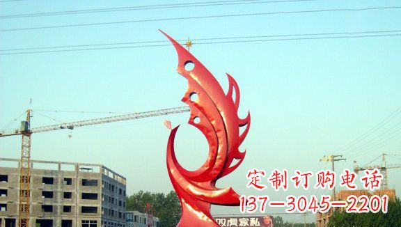 郴州凤凰城市的不锈钢雕塑