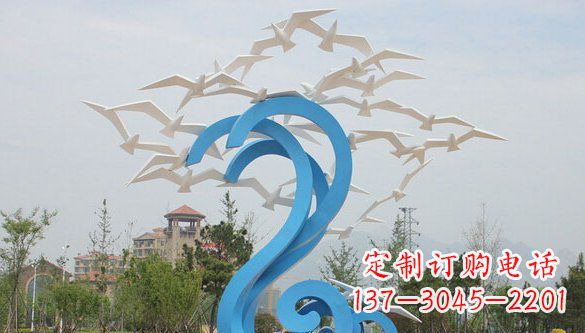 郴州鸽子雕塑不锈钢的象征