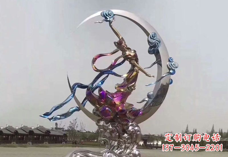 郴州不锈钢嫦娥奔月雕塑