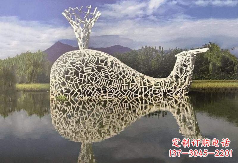 郴州不锈钢鲸鱼雕塑令人惊叹的艺术之作
