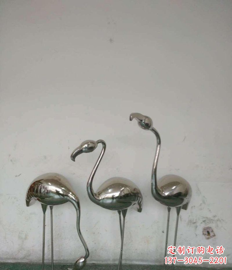 郴州不锈钢火烈鸟雕塑精美的艺术之作