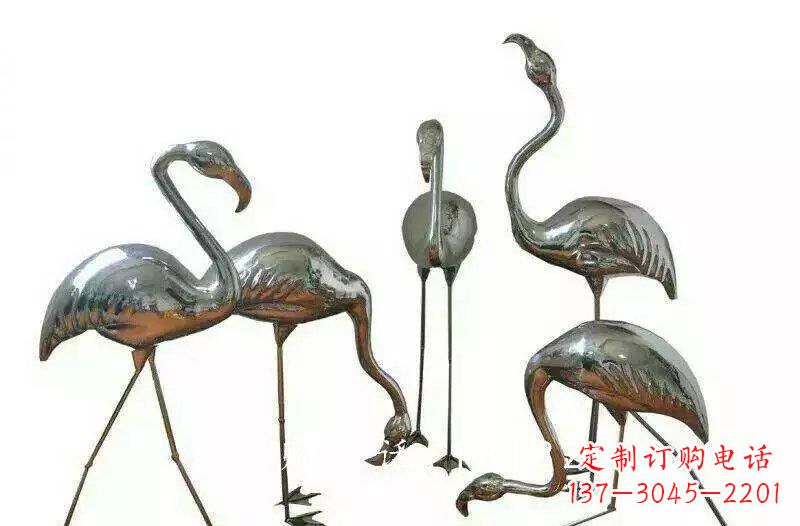 郴州不锈钢火烈鸟雕塑——美丽的自然之美