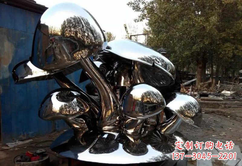 郴州不锈钢公园蘑菇雕塑