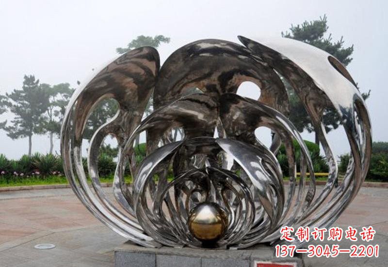 郴州不锈钢贝壳雕塑海洋风情的精美礼赞