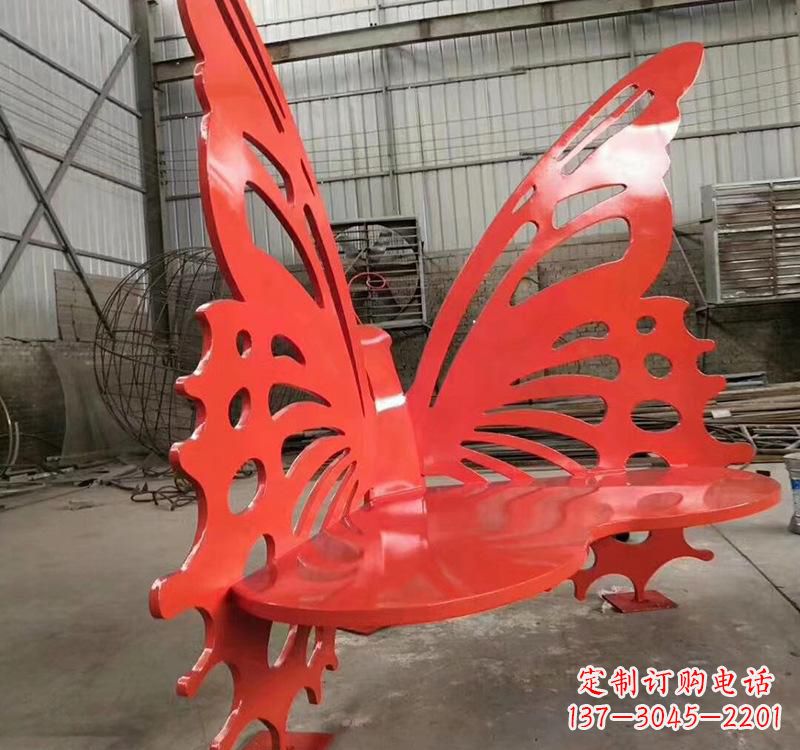 郴州不锈钢蝴蝶座椅雕塑美丽的艺术作品