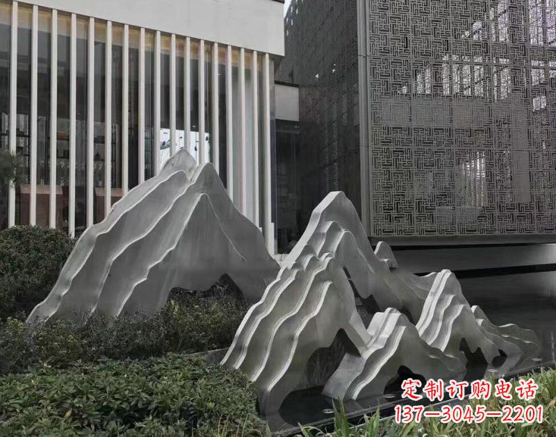 郴州不锈钢公园小区精美的假山雕塑