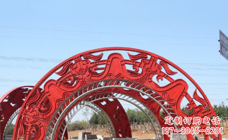 郴州不锈钢拱门雕塑美丽的艺术精品