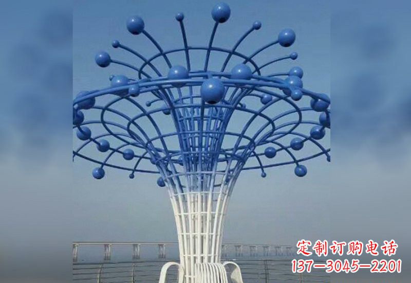 郴州不锈钢广场上的喷泉雕塑