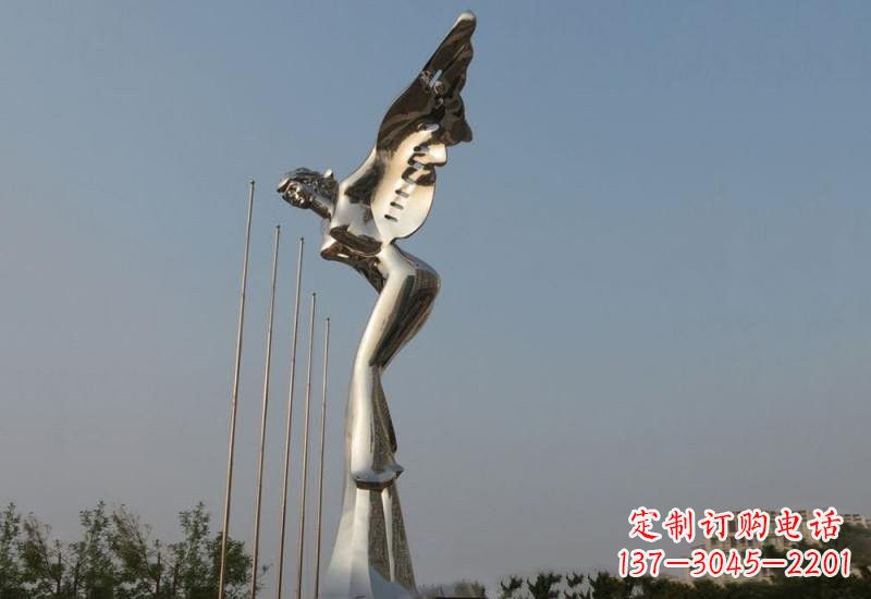 郴州不锈钢天使雕塑精美而优雅