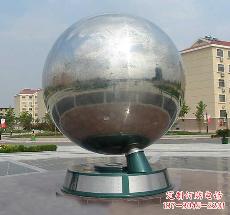 郴州不锈钢地球雕塑现代艺术的精美结合