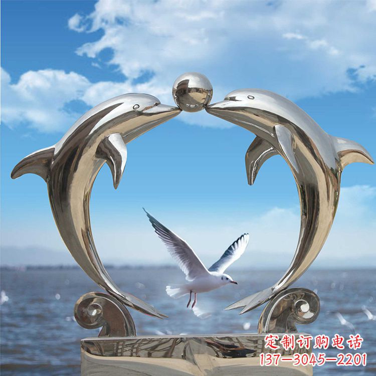 郴州不锈钢海豚雕塑精美的海洋之美