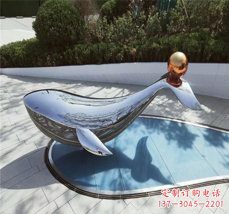 郴州不锈钢海豚精美的雕塑作品