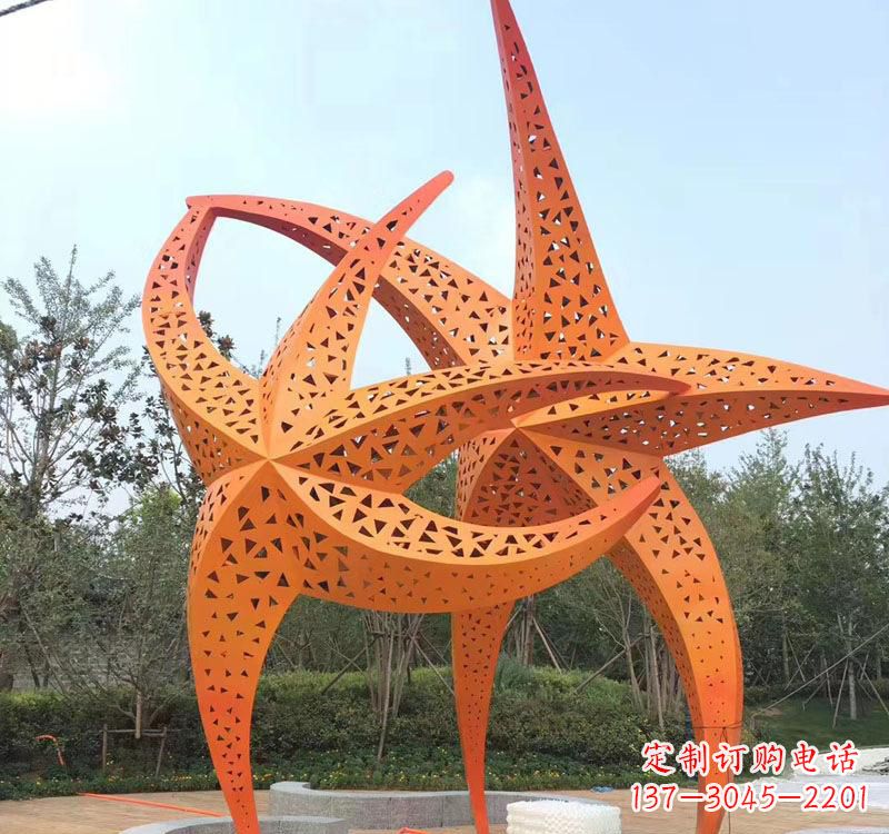 郴州不锈钢海星海洋动物雕塑——美丽的海洋艺术
