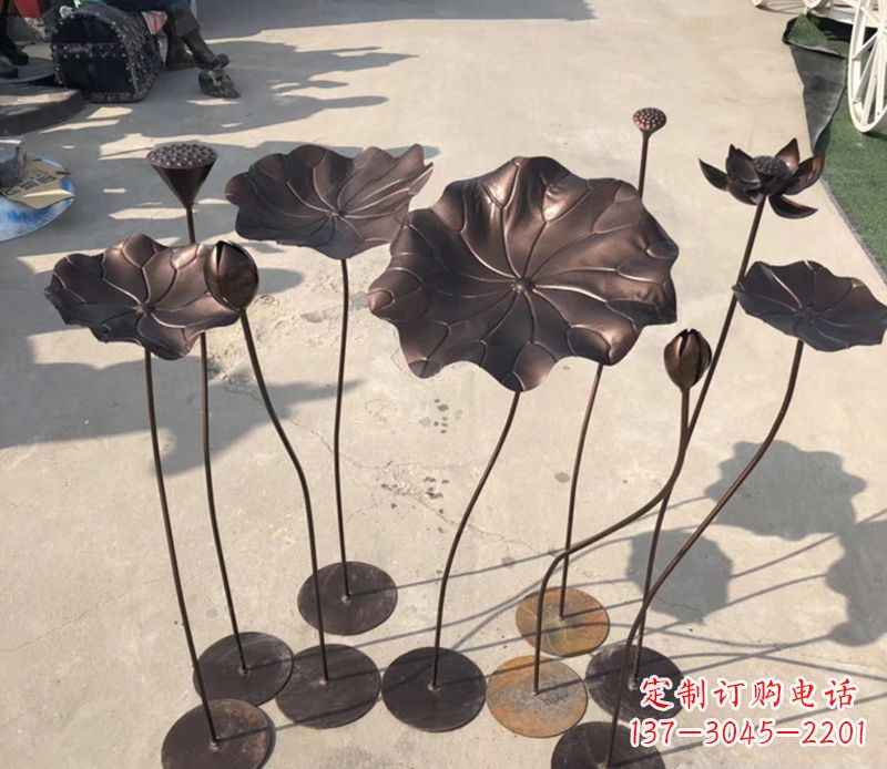 郴州不锈钢荷花雕塑传承传统文化