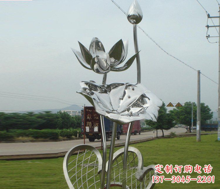 郴州精美不锈钢荷叶雕塑
