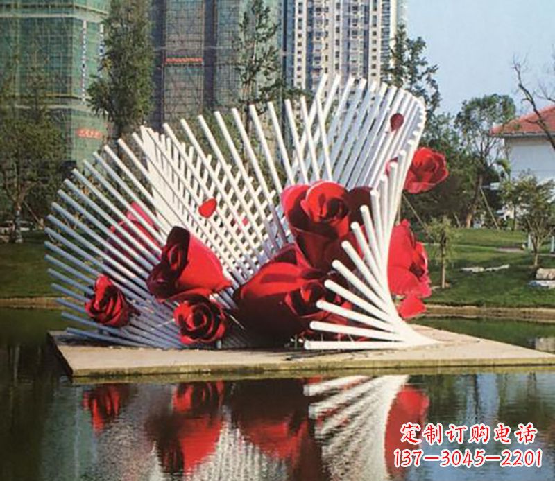 郴州不锈钢玫瑰雕塑——美丽的艺术之作