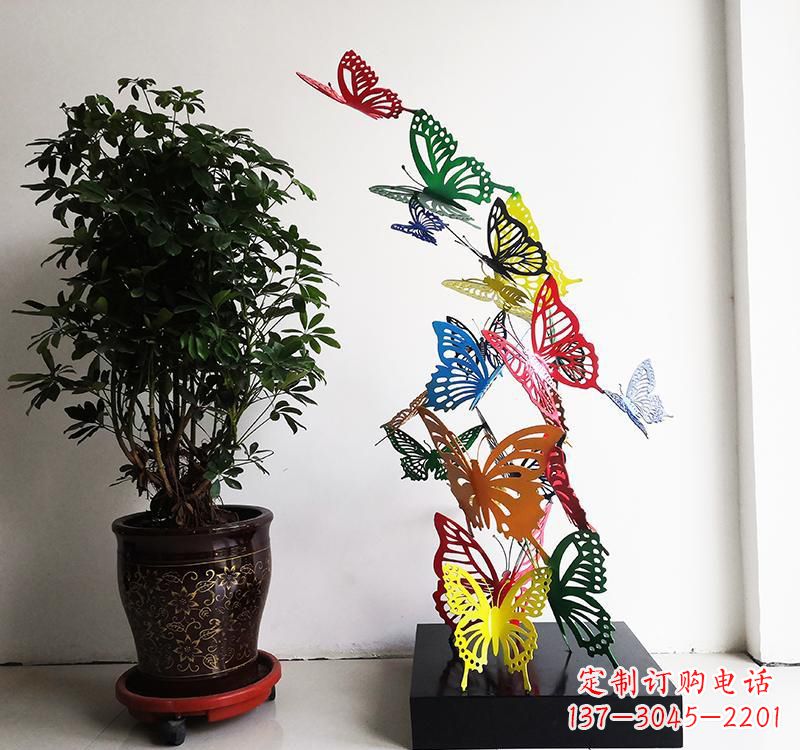 郴州不锈钢蝴蝶雕塑精美的艺术品