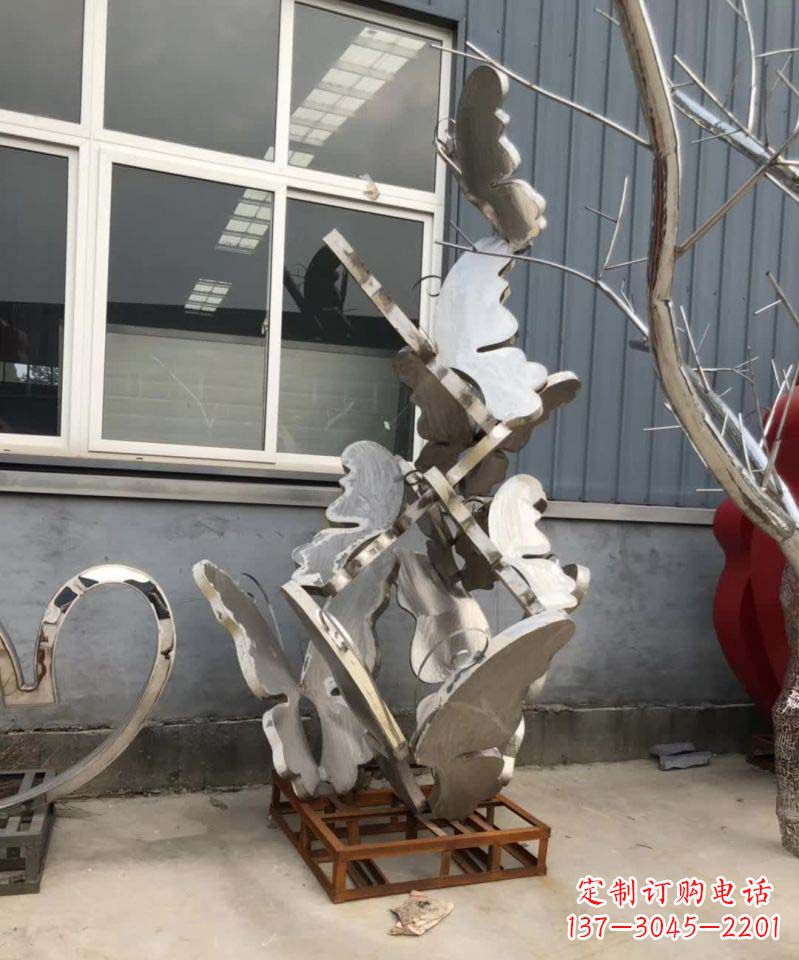 郴州蝴蝶之舞不锈钢雕塑精美绝伦