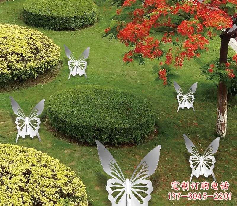 郴州灵动飞舞不锈钢蝴蝶雕塑