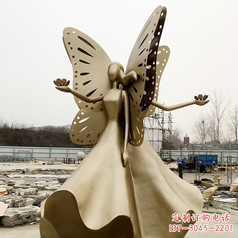 郴州不锈钢蝴蝶少女艺术与美的完美结合