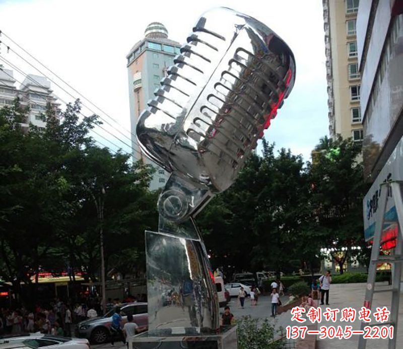 郴州不锈钢话筒雕塑