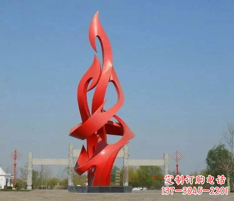 郴州火苗雕塑点缀城市景观