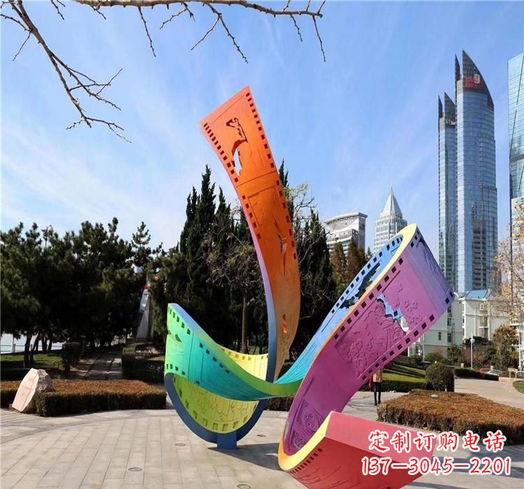 郴州波浪状的不锈钢胶卷雕塑