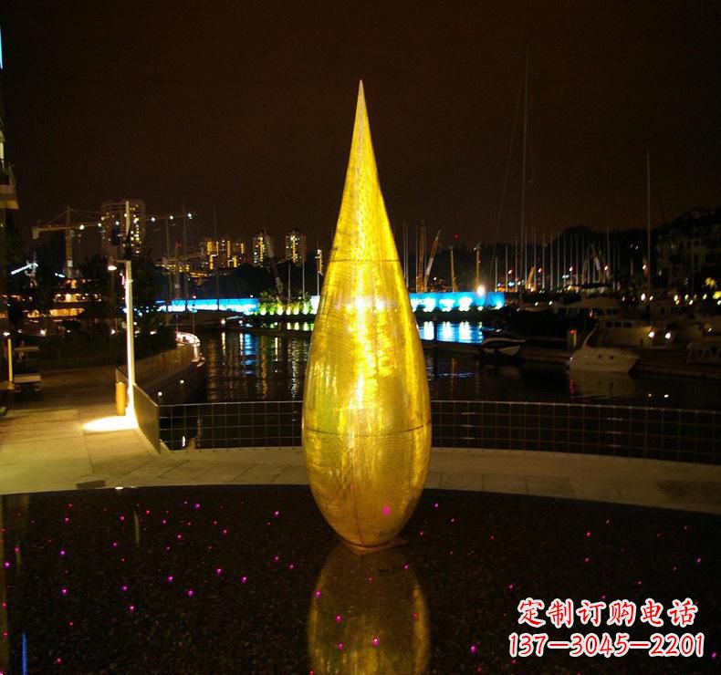 郴州不锈钢水滴雕塑给环境带来美丽