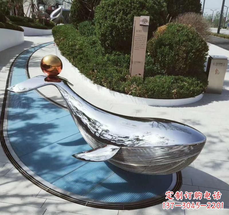 郴州精美不锈钢海豚雕塑