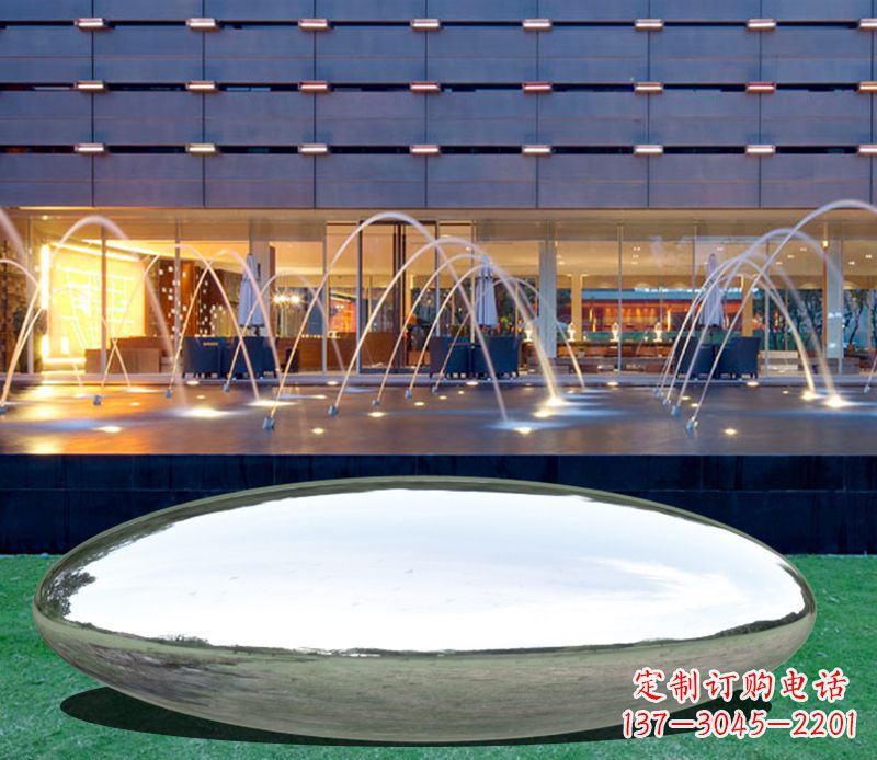郴州不锈钢镜面鹅卵石雕塑
