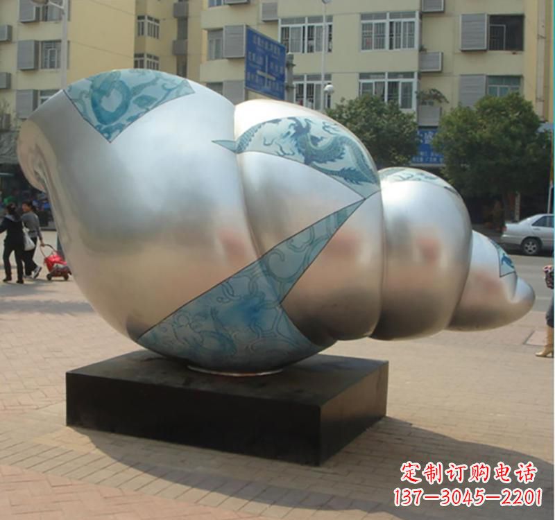 郴州不锈钢海螺雕塑艺术的精美融合